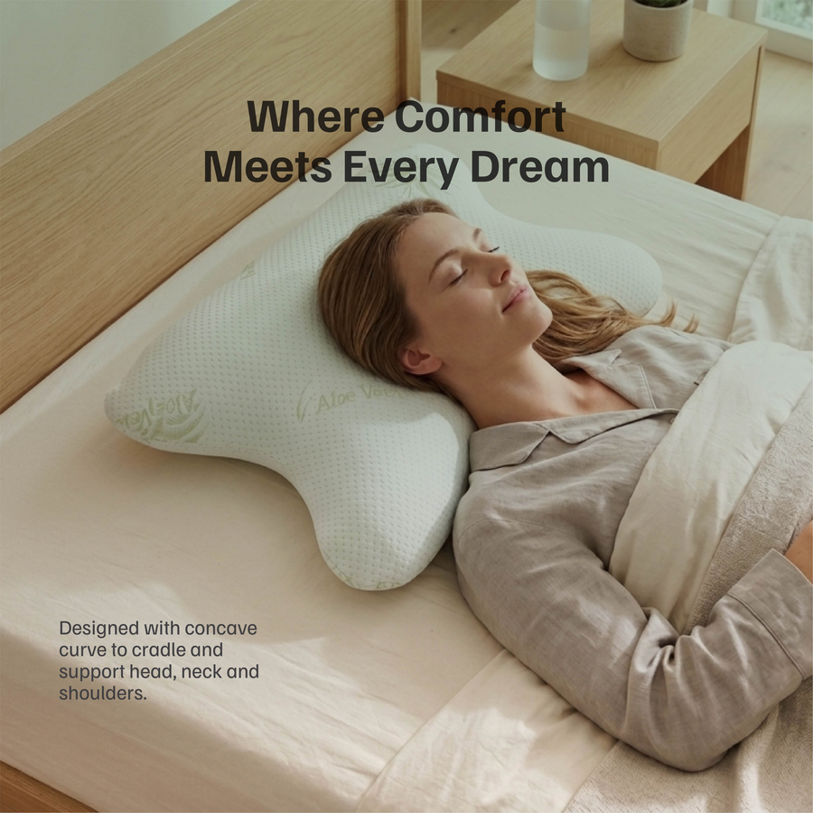 Anti-Falten Kissen für Frauen und Männer - Schmetterlingskissen - Beauty Sleep Pillow Anti Aging Kissen gegen Schlaffalten - Seitenschläfer Kissen