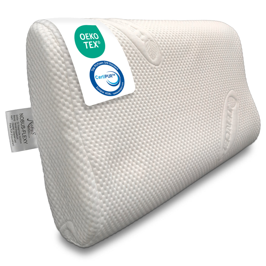 Nackenstützkissen 50x30 cm, ergonomisches Nackenkissen orthopädisch höhenverstellbar, gegen Nackenschmerzen, atmungsaktives Tencel Kissen waschbar, für Seiten Rücken Bauchschläfer