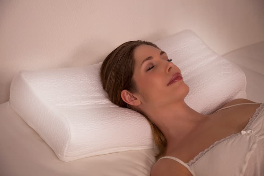 Nackenstützkissen 50x30 cm, ergonomisches Nackenkissen orthopädisch höhenverstellbar, gegen Nackenschmerzen, atmungsaktives Tencel Kissen waschbar, für Seiten Rücken Bauchschläfer