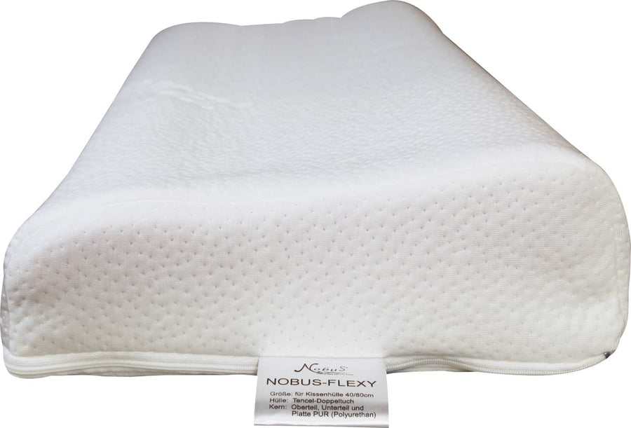 Nackenstützkissen 50x30 cm, ergonomisches Nackenkissen orthopädisch höhenverstellbar, gegen Nackenschmerzen, atmungsaktives Tencel Kissen waschbar, für Seiten Rücken Bauchschläfer