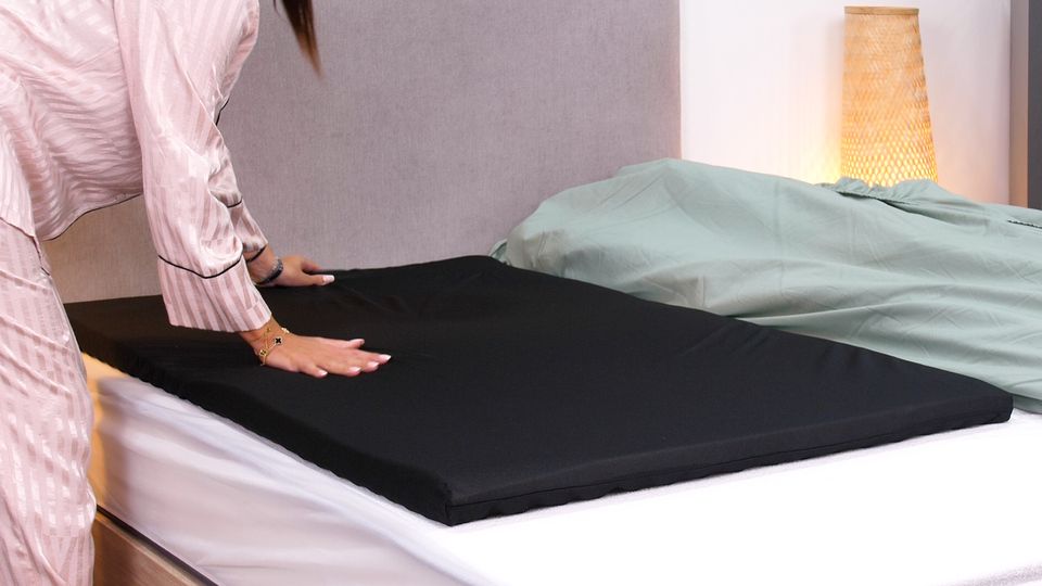5cm Reisetopper mit Tasche I Hotel, Couch Topper & Camping Topper rollbar für die Reise | Reisematratze Erwachsene & Kinder | Viscoschaum | Travel Must Haves
